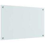 Casa si Gradina - Sanitare - Chiuveta bucatarie si accesorii - Accesorii chiuvete - Panou de bucatarie Alb 80 x 50 x 0.8 cm sticla securizata - Infinity.ro