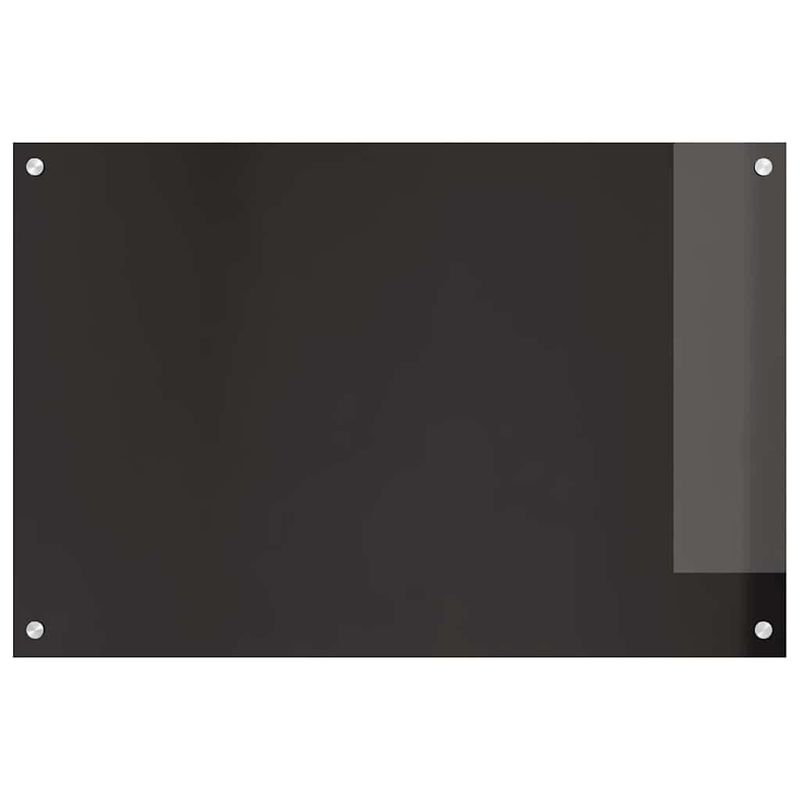 Casa si Gradina - Sanitare - Chiuveta bucatarie si accesorii - Accesorii chiuvete - Panou de bucatarie Negru 90 x 60 x 0.8 cm sticla securizata - Infinity.ro