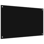 Casa si Gradina - Sanitare - Chiuveta bucatarie si accesorii - Accesorii chiuvete - Panou de bucatarie Negru 100 x 60 x 0.8 cm sticla securizata - Infinity.ro
