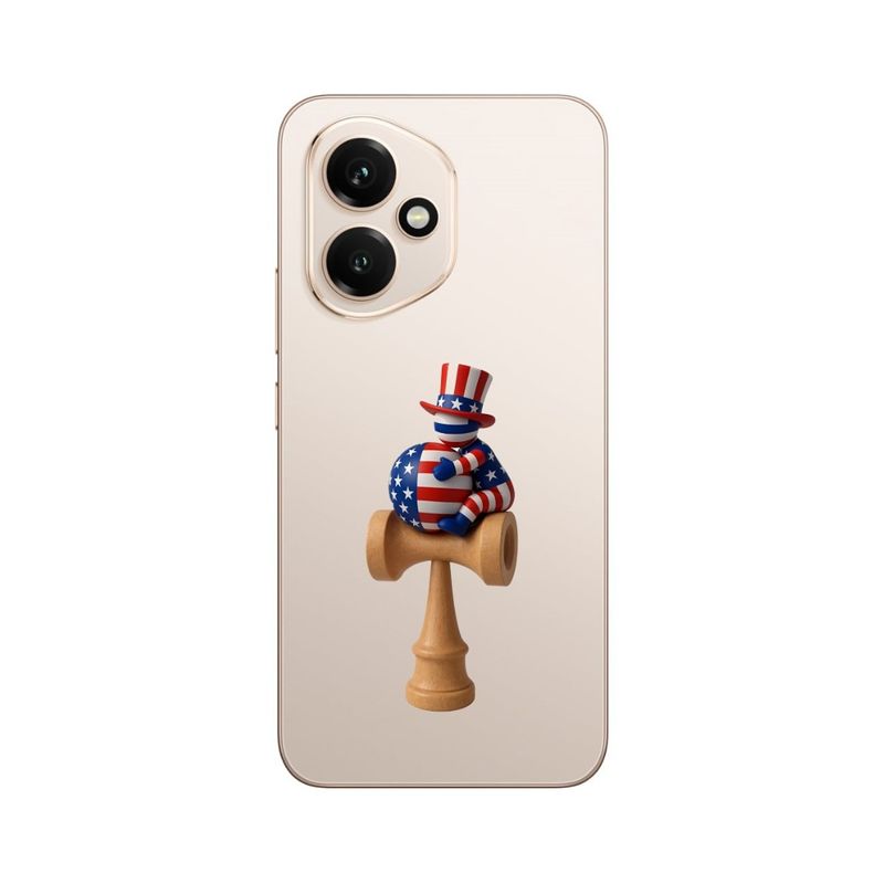 Jucarii, Copii si Bebe - Jucarii si jocuri - Jucarii & jocuri educative - Jucarii interactive - Kendama din lemn natural, Bila lemn + Sticker Waterproof USA pentru telefon, 163KD - Infinity.ro