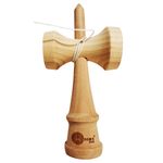 Jucarii, Copii si Bebe - Jucarii si jocuri - Jucarii & jocuri educative - Jucarii interactive - Kendama din lemn natural, Bila lemn + Sticker Waterproof USA pentru telefon, 163KD - Infinity.ro