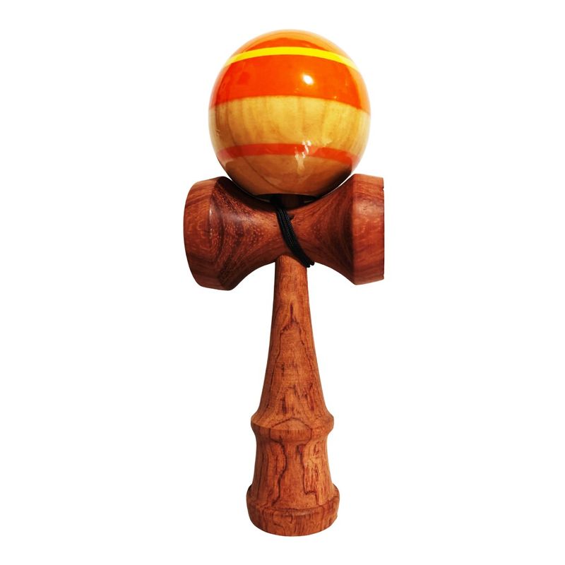 Jucarii, Copii si Bebe - Jucarii si jocuri - Jucarii & jocuri educative - Jucarii interactive - Kendama din lemn natural, Bila lemn + Sticker Waterproof USA pentru telefon, 150KD - Infinity.ro