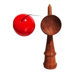 Jucarii, Copii si Bebe - Jucarii si jocuri - Jucarii & jocuri educative - Jucarii interactive - Kendama din lemn natural, Bila lemn + Sticker Waterproof USA pentru telefon, 148KD - Infinity.ro