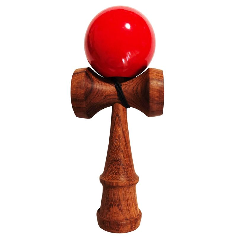 Jucarii, Copii si Bebe - Jucarii si jocuri - Jucarii & jocuri educative - Jucarii interactive - Kendama din lemn natural, Bila lemn + Sticker Waterproof USA pentru telefon, 148KD - Infinity.ro