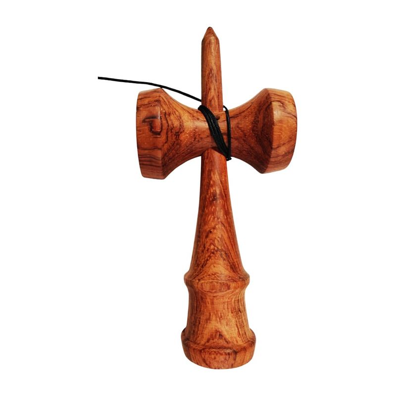 Jucarii, Copii si Bebe - Jucarii si jocuri - Jucarii & jocuri educative - Jucarii interactive - Kendama din lemn natural, Bila lemn + Sticker Waterproof USA pentru telefon, 148KD - Infinity.ro