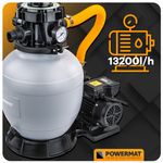 Casa si Gradina - Gradinarit si plante - Instalatii si accesorii pentru irigatii - Pompe apa - Pompa de nisip pentru piscina, Powermat, 550 W, 13 200 l/h, PM‑PPDB‑550J - Infinity.ro