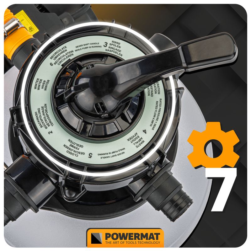 Casa si Gradina - Gradinarit si plante - Instalatii si accesorii pentru irigatii - Pompe apa - Pompa de nisip pentru piscina, Powermat, 400 W, 10 000 l/h, PM‑PPDB‑400J - Infinity.ro