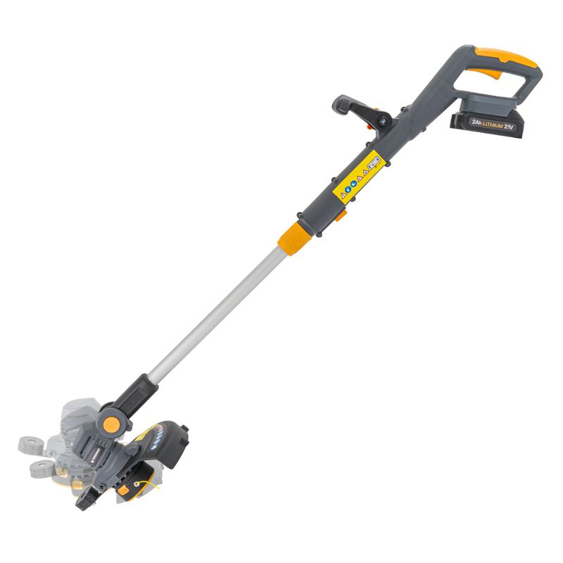 Casa si Gradina - Gradinarit si plante - Utilaje gradina - Coase electrice si motocoase - Trimmer electric cu acumulator Powermat, 21 V, 2×2 Ah, lama 230 mm, PM‑PKA‑2AHM‑PRO - Infinity.ro