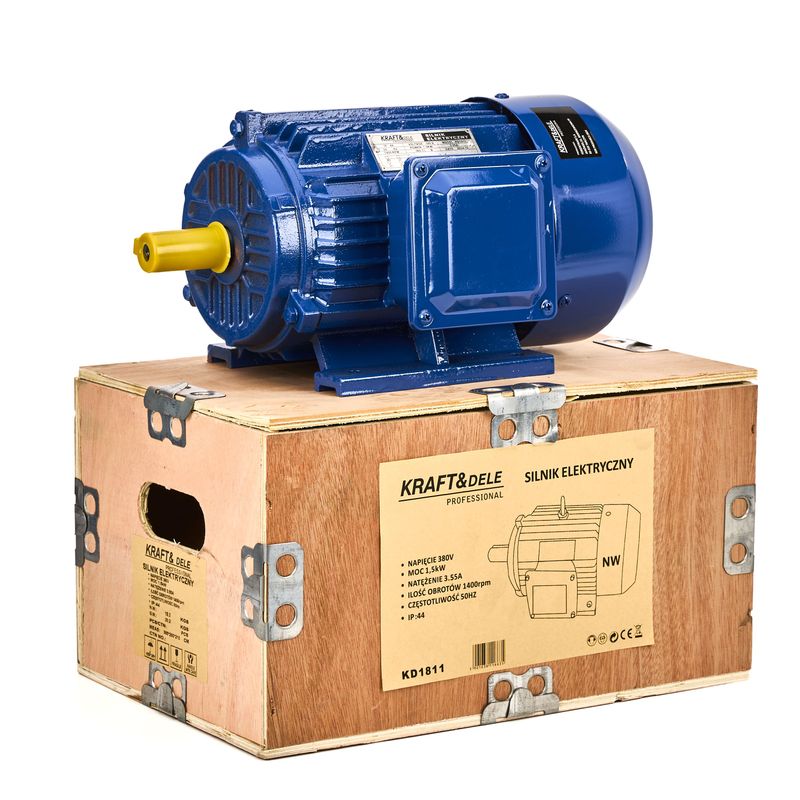 Casa si Gradina - Gradinarit si plante - Utilaje gradina - Motosape si motocultoare - Motor electric trifazic Kraft&Dele, 1.5 kW 380‑400 V, 1400 rpm, KD1811 - Infinity.ro