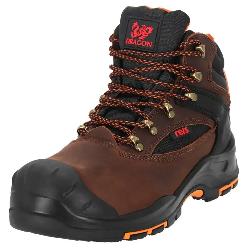 Casa si Gradina - Constructii - Echipamente de lucru - Incaltaminte protectia muncii - Bocanci de lucru S3, Reis, din piele de vaca, bombeu si lamela compozit, HINO 43 Maro - Infinity.ro