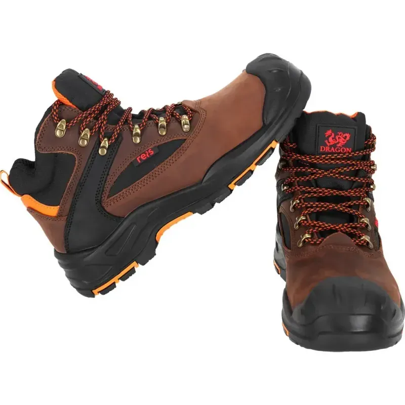 Casa si Gradina - Constructii - Echipamente de lucru - Incaltaminte protectia muncii - Bocanci de lucru S3, Reis, din piele de vaca, bombeu si lamela compozit, HINO 43 Maro - Infinity.ro