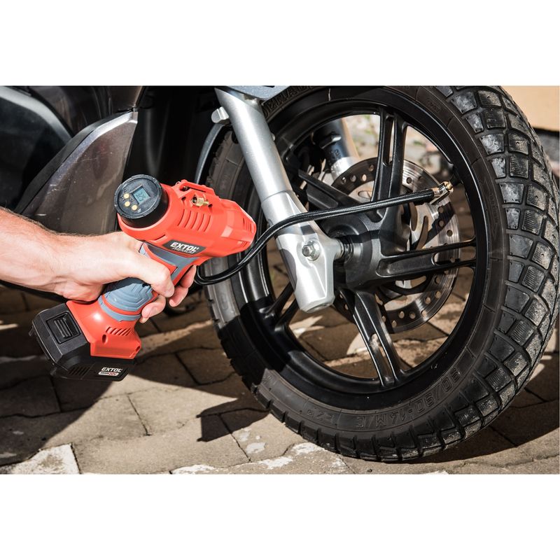 Casa si Gradina - Electrice - Echipamente electrice - Compresoare - Compresor fara fir EXTOL PREMIUM 8891875 20V Li-ion 11 bar – Portabil si eficient - Infinity.ro