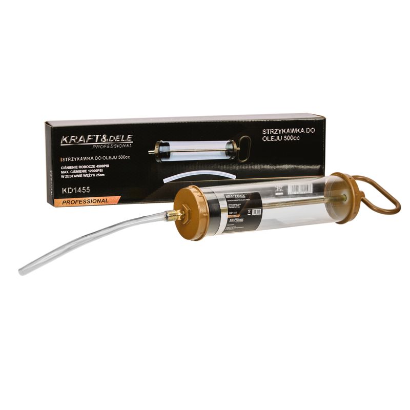 Auto si Moto - Reparatii si depanare - Scule auto - Scule si truse auto - Seringa aspirare/transfer ulei, Kraft&Dele, 500 ml, KD1455 - Infinity.ro