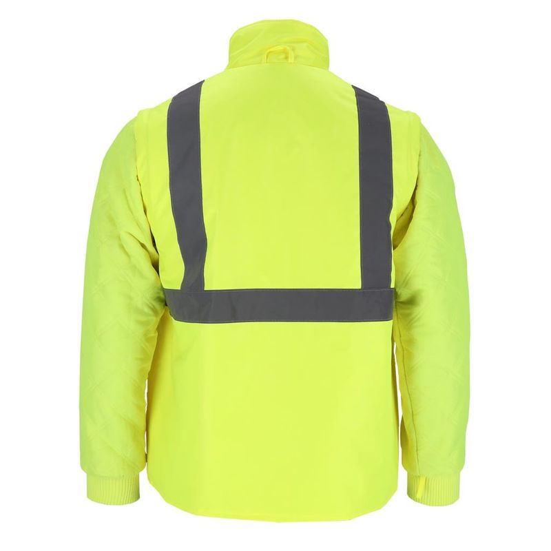 Casa si Gradina - Constructii - Echipamente de lucru - Imbracaminte protectia muncii - Jacheta reflectorizanta de protectie 4 in 1, barbati, Oxford 300D, EN20471, LH-PROSPECT XXXL Galben - Infinity.ro