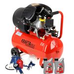 Casa si Gradina - Electrice - Echipamente electrice - Compresoare - Set Compresor de aer cu ulei, 50L, 2 pistoane, set 8 in 1, 3 kw, 530l/min - Infinity.ro