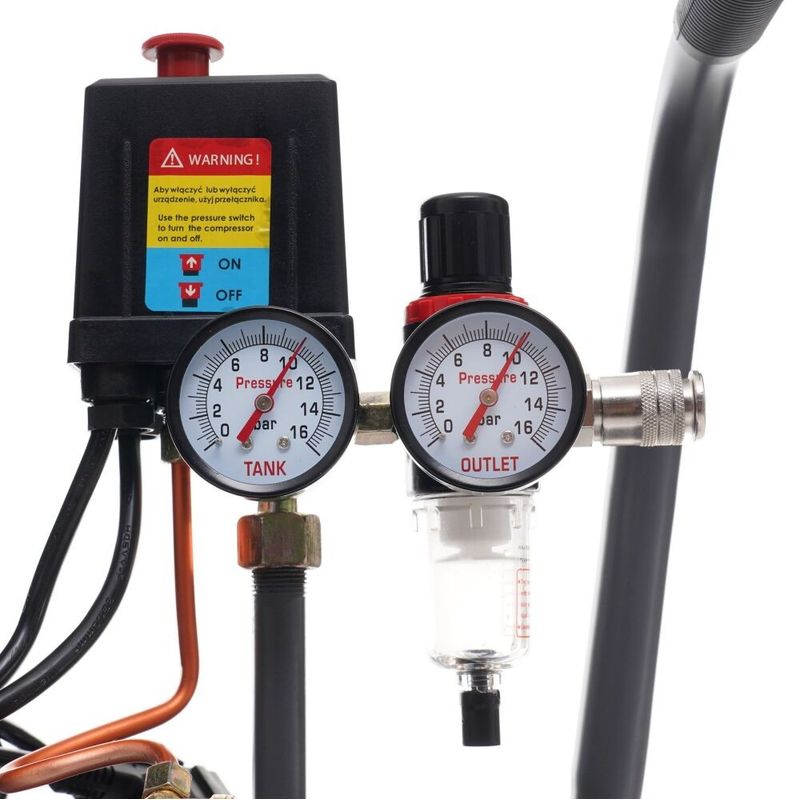 Casa si Gradina - Electrice - Echipamente electrice - Compresoare - Compresor fara ulei de 50L, cu doua pistoane, 10 BAR, Tagred, TA3384 - Infinity.ro