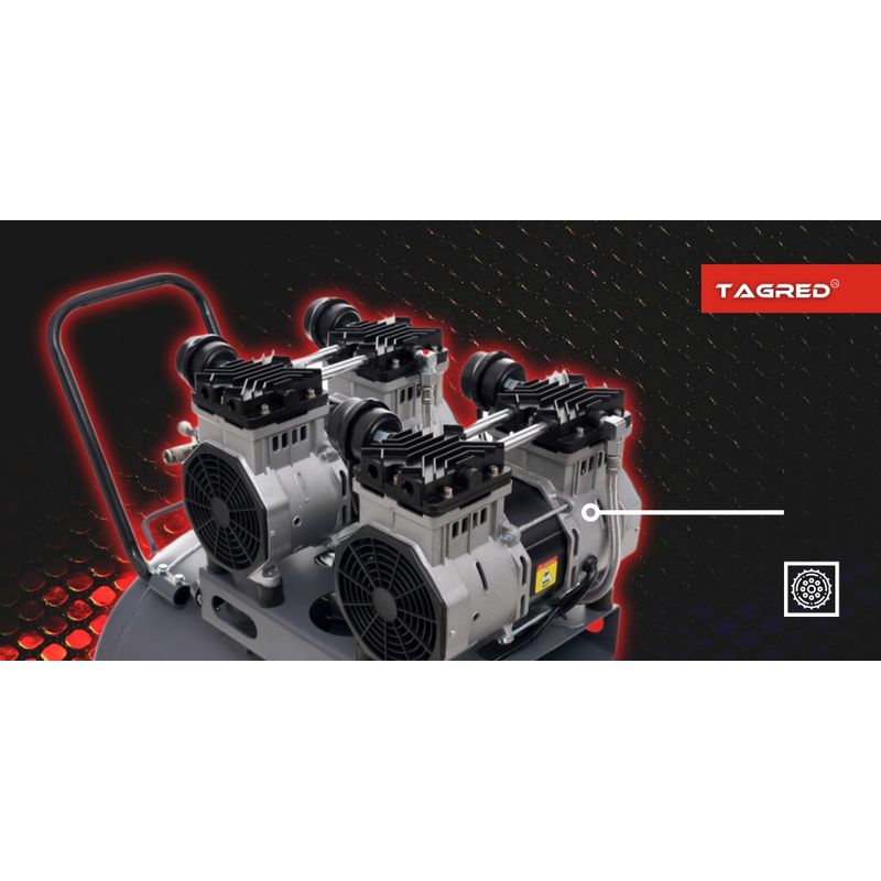 Casa si Gradina - Electrice - Echipamente electrice - Compresoare - Compresor fara ulei de 50L, cu doua pistoane, 10 BAR, Tagred, TA3384 - Infinity.ro