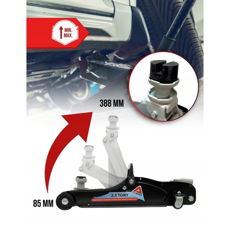 Auto si Moto - Reparatii si depanare - Scule auto - Echipamente de ridicare si sprijin - Cric hidraulic 2,5T + suporti auto 3T, set complet - Infinity.ro