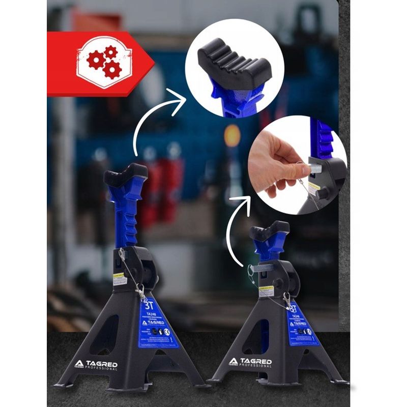 Auto si Moto - Reparatii si depanare - Scule auto - Echipamente de ridicare si sprijin - Cric hidraulic 2,5T + suporti auto 3T, set complet - Infinity.ro