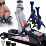 Auto si Moto - Reparatii si depanare - Scule auto - Echipamente de ridicare si sprijin - Cric hidraulic 2,5T + suporti auto 3T, set complet - Infinity.ro