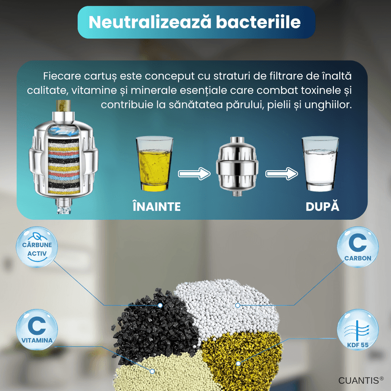 Casa si Gradina - Sanitare - Instalatii hidro - Sisteme filtrare instalatii - FIltru de dus 36 nivele - Infinity.ro