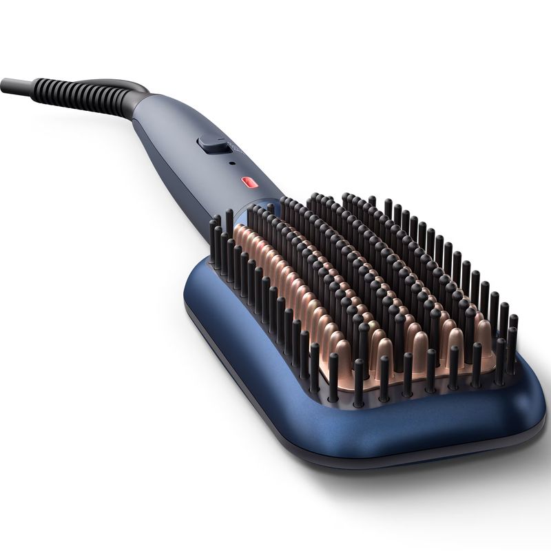 Ingrijire personala si Cosmetice - Aparate & accesorii ingrijire personala - Hair styling - Perii de par electrice - Perie incalzita pentru indreptare Philips BHH885/00, ingrijire cu ioni, tehnologie ThermoProtect, 3 setari temperatura, - Infinity.ro