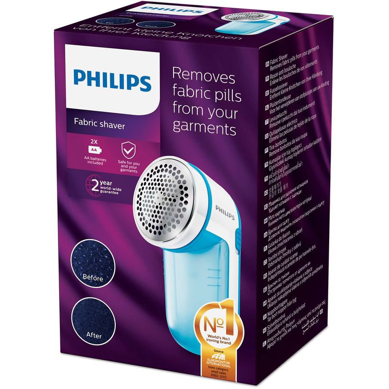 Market - Spalare si intretinere rufe - Produse intretinere textile - Intretinere textile - Aparat de curatat scame Philips GC026/00, 8800 rotatii/min, Alb/Albastru - Infinity.ro