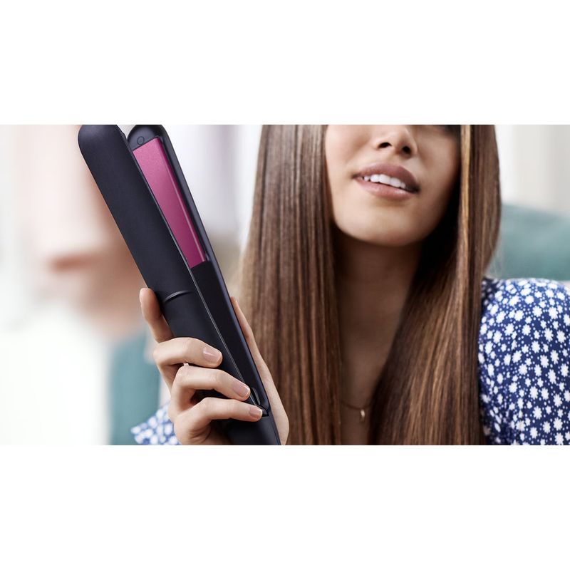 Ingrijire personala si Cosmetice - Aparate & accesorii ingrijire personala - Hair styling - Placi de indreptat parul - Placa de indreptat parul Philips BHS375/00, cu placi ceramice cu infuzie cheratina, 2 trepte de temperatura (220C), timp - Infinity.ro