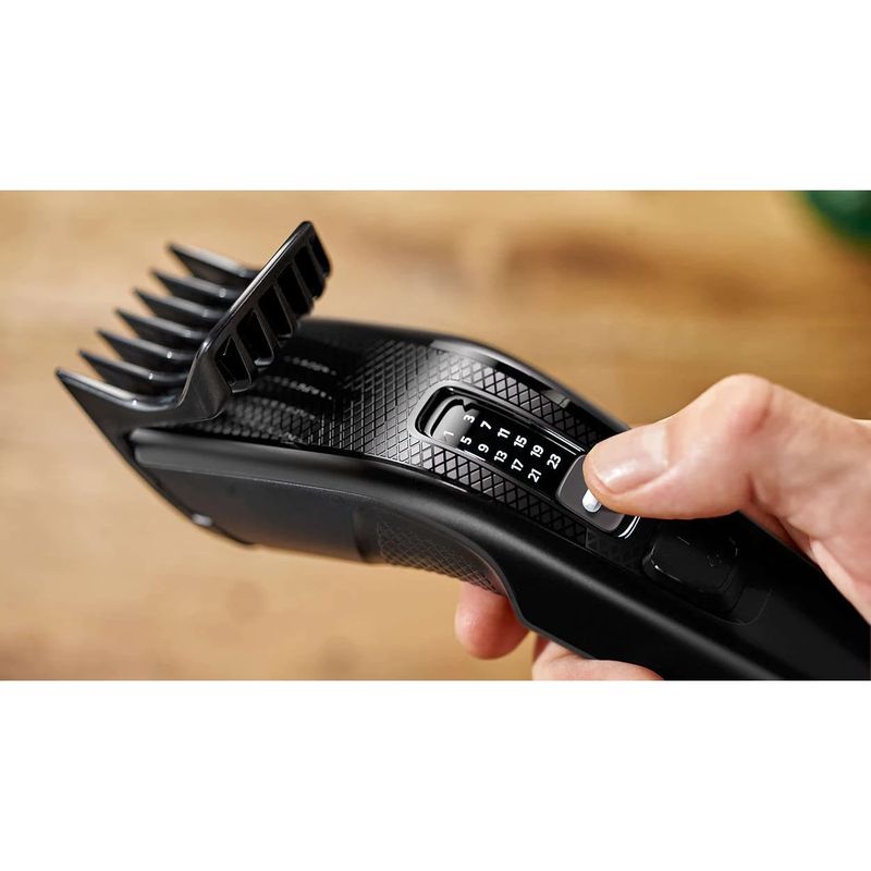 Ingrijire personala si Cosmetice - Aparate & accesorii ingrijire personala - Aparate de ras si tuns - Aparate de tuns - Aparat de tuns Philips HC3510/15, pieptene ajustabil, 0.5-23mm, 13 trepte, cu fir, Negru - Infinity.ro