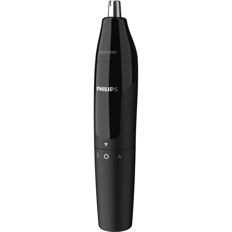 Ingrijire personala si Cosmetice - Aparate & accesorii ingrijire personala - Aparate de ras si tuns - Aparate de tuns - Trimmer pentru nas/urechi Philips NT1620/15, baterie, lavabil, utilizare umed si uscat, Negru - Infinity.ro