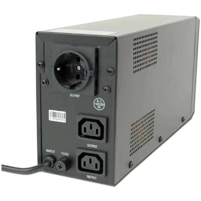 Casa si Gradina - Electrice - Accesorii electrice - Stabilizatoare tensiune si ups - UPS GEMBIRD EG-UPS-031, Mini tower, 650VA/390W, AVR, 2 prize IEC, 1 priza Schuko - Infinity.ro