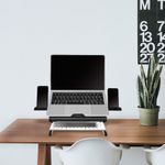 Laptop, Telefoane si Tablete - Laptopuri si accesorii - Accesorii Laptop - Standuri/Coolere notebook - Suport de birou Logilink laptop, 9 pozitii, suporta dimensiuni 10-15.6″, pliabil, holder pt. smartphone, Negru - Infinity.ro