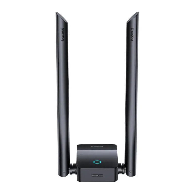 PC, gaming si accesorii - Retelistica - Wireless - Adaptoare wireless - Adaptor WiFi Baseus FastJoy, 1300 Mbps, Conector USB, Negru - Infinity.ro