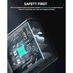 Laptop, Telefoane si Tablete - Telefoane mobile si accesorii - Accesorii Telefoane - Incarcatoare telefoane - Alimentator retea Aukey, PA-B7O BK, 140W, fast charge, 2 x USB-C, 1 x USB-A, negru - Infinity.ro