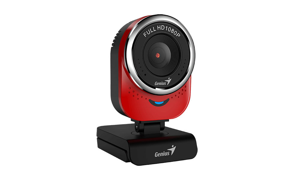 Camera Web Genius Qcam 6000, FullHD 1080p, USB, Rosu