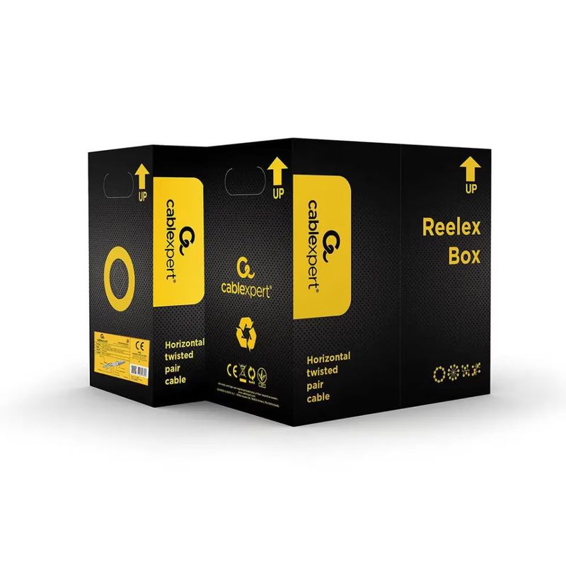PC, gaming si accesorii - Retelistica - Cabluri si accesorii - Cablu ecranat solid de instalare retea, Gembird, FTP cat6 CCA, 305m, gri - Infinity.ro