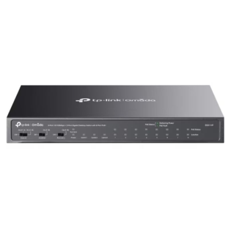 PC, gaming si accesorii - Retelistica - Switch-uri - Switch-uri cu management - Switch TP-Link Omada DS111P, 8 porturi, PoE+ - Infinity.ro