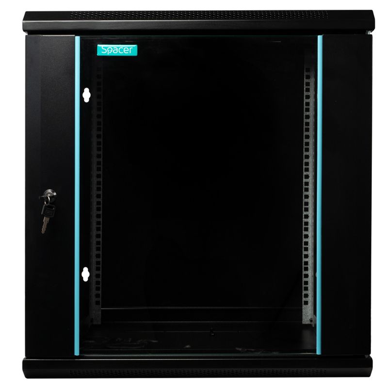 PC, gaming si accesorii - Servere - Cabinete metalice - Rack cabinet de perete SPCW-12U-450-BK-03, 19inch, 12U, 600x450, Negru - Infinity.ro