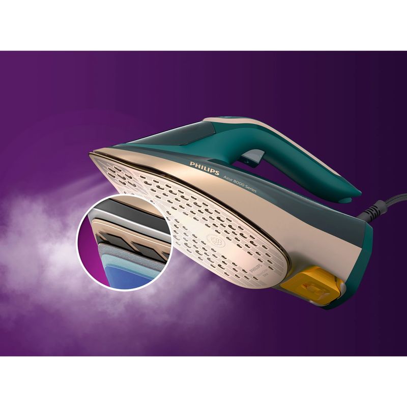Electronice si Electrocasnice - Ingrijirea tesaturilor - Fiare de calcat - Fier de calcat Philips DST8030/70 Seria8000, 3000W, OptimalTemp, talpa Steamglide Elite si DinamiQ, pompa Turbosteam Abu - Infinity.ro