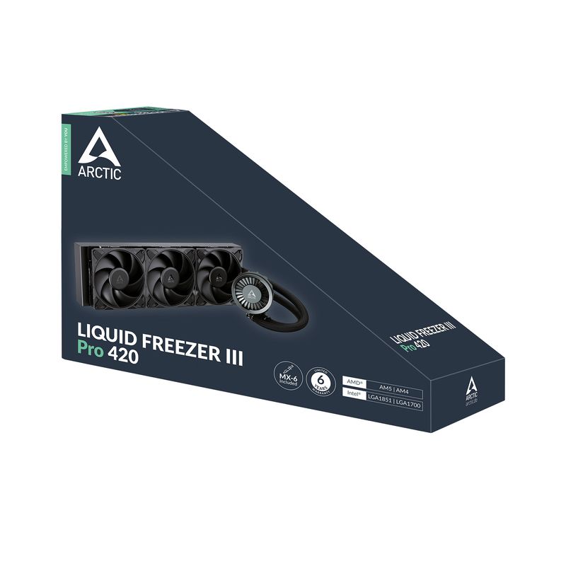 PC, gaming si accesorii - Componente PC - Coolere si Ventilatoare PC - Ventilatoare PC - Ventilator PC Arctic Liquid Freezer III Pro 420, 3x14cm, 400-2500rpm, AM4, AM5, LGA1700, LGA1851 - Infinity.ro