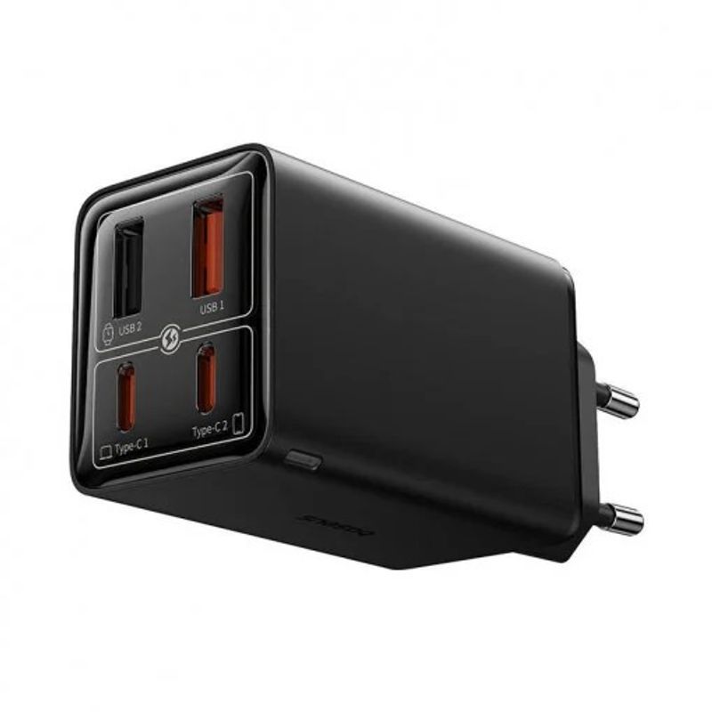 Laptop, Telefoane si Tablete - Telefoane mobile si accesorii - Accesorii Telefoane - Incarcatoare telefoane - Incarcator retea Baseus GaN6 Pro, 65W, 2x USB si 2x USB-C, Fast Charge, Cablu USB-C la USB-C inclus, Negru - Infinity.ro