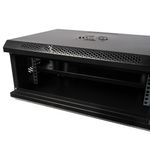 PC, gaming si accesorii - Servere - Cabinete metalice - CABINET 19″ SPACER 4U 500x450mm, fixare pe perete, Flatpack (dezasamblat), Black, usa sticla cu bl - Infinity.ro