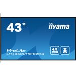 PC, gaming si accesorii - Desktop PC & monitoare - Monitoare - Ecran profesional VA LED Iiyama 42.5" LH4360UHS-B2AG, UHD 3840 x 2160, HDMI, Boxe Negru - Infinity.ro