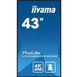 PC, gaming si accesorii - Desktop PC & monitoare - Monitoare - Ecran profesional VA LED Iiyama 42.5" LH4360UHS-B2AG, UHD 3840 x 2160, HDMI, Boxe Negru - Infinity.ro