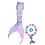 Fashion, accesorii si bijuterii - Copii - Lenjerie si pijamale copii - Costume de baie copii - Coada de Sirena THK®, Albastru Caraibe, modele Calut de Mare si Delfin cu bratara by Alessia Ioana - 110 cm - 3-4 ani - Infinity.ro