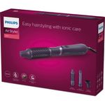 Ingrijire personala si Cosmetice - Aparate & accesorii ingrijire personala - Hair styling - Perii de par electrice - Perie cu aer cald Philips Seria 3000 BHA305/00, 800W, tehnologie cu ioni, 3 accesorii, diametru perie 38mm, setare tempe - Infinity.ro