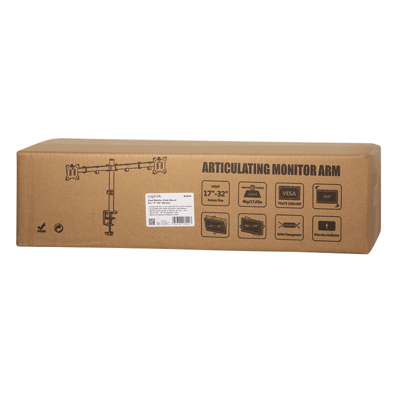 TV, Audio-Video si Foto - Accesorii TV si audio - Suporturi TV - Suport TV, LogiLink, 8 kg, Negru - Infinity.ro