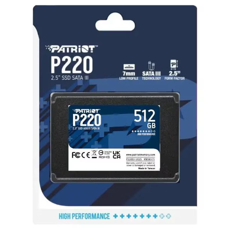 PC, gaming si accesorii - Componente PC - Componente - Solid-State Drive (SSD) - SSD Patriot P220 512GB SATA-III 2.5 inch - Infinity.ro