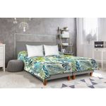 Casa si Gradina - Textile si covoare - Pături și cuverturi - Cuverturi - Cuvertura matlasata 2 fete Alcam, 210x220 cm, Jungle - Infinity.ro