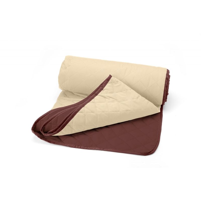 Casa si Gradina - Textile si covoare - Pături și cuverturi - Cuverturi - Cuvertura Double Face Alcam, 210 x 220 cm 100% microfibra, ciocolata/crem - Infinity.ro